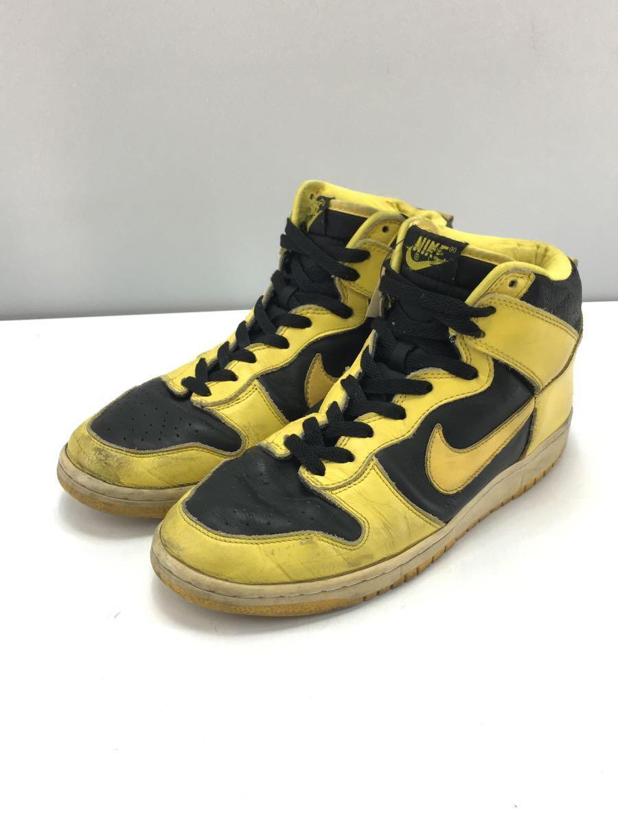 NIKE◆NIKE/304093-071/DUNK HI/ダンクハイ/イエロー/28cm/イエロー/ヨゴレ有_画像2