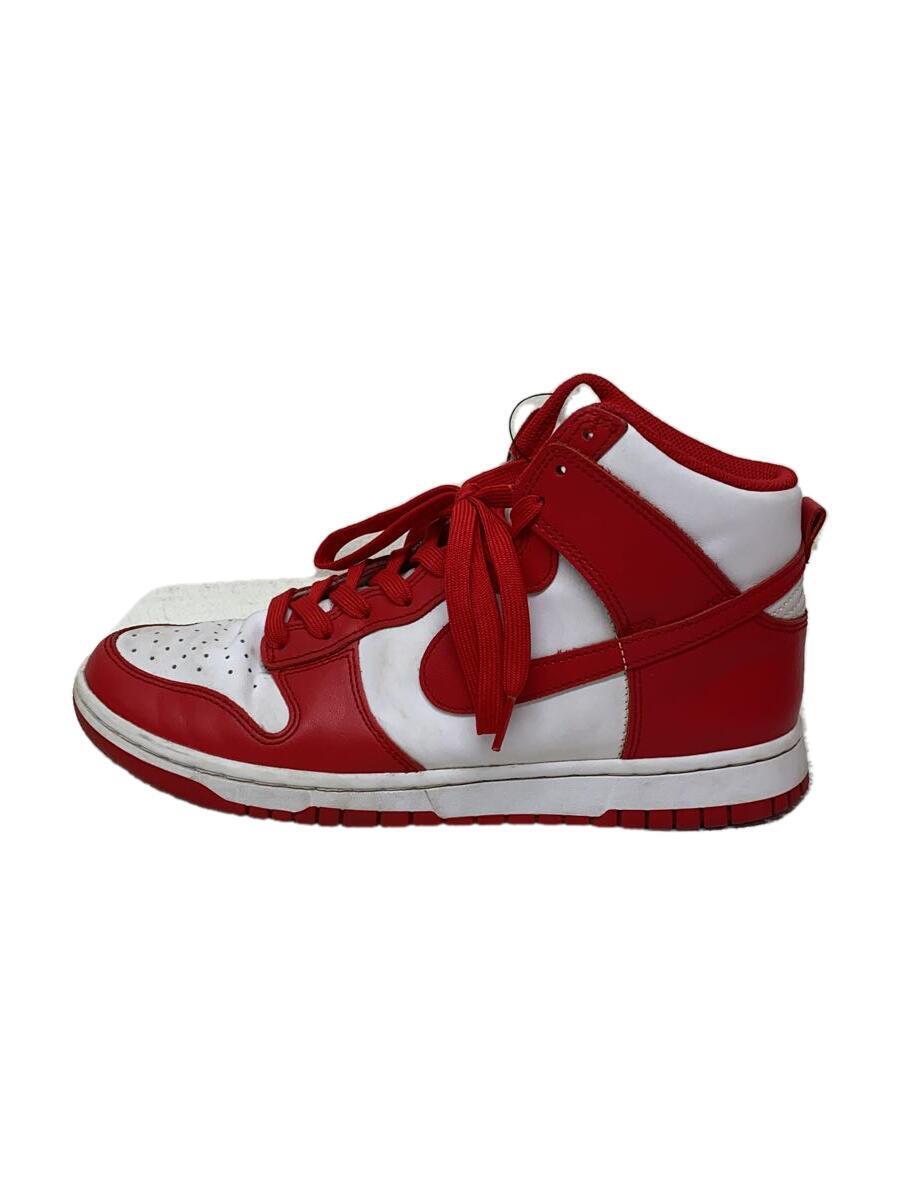 NIKE◆DUNK HIGH_ダンク ハイ/26cm/RED/レザー