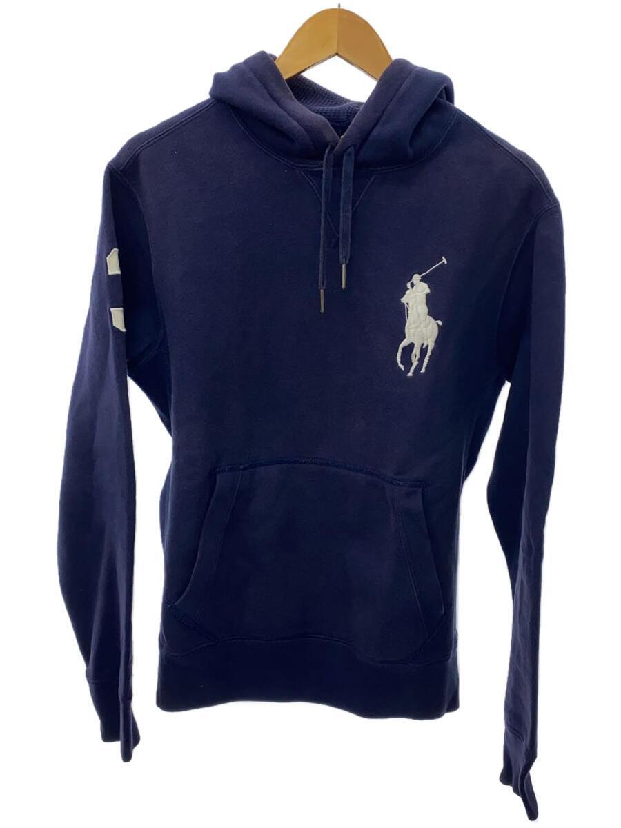 POLO RALPH LAUREN◆パーカー/S/コットン/NVY/無地_画像1