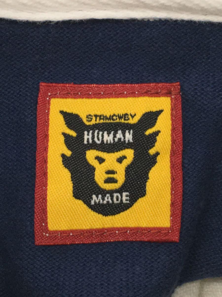 HUMAN MADE◆パーカー/S/コットン/BLU/ボーダーの画像3