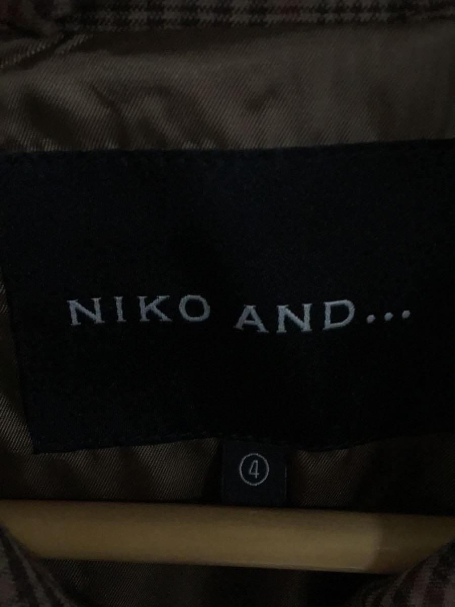niko and...◆ジャケット/4/ポリエステル/BRW/チェック/ON94MJ08TO_画像3