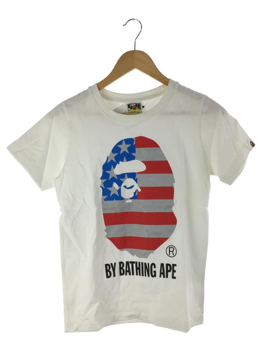 A BATHING APE◆Tシャツ/XS/コットン/WHT_画像1