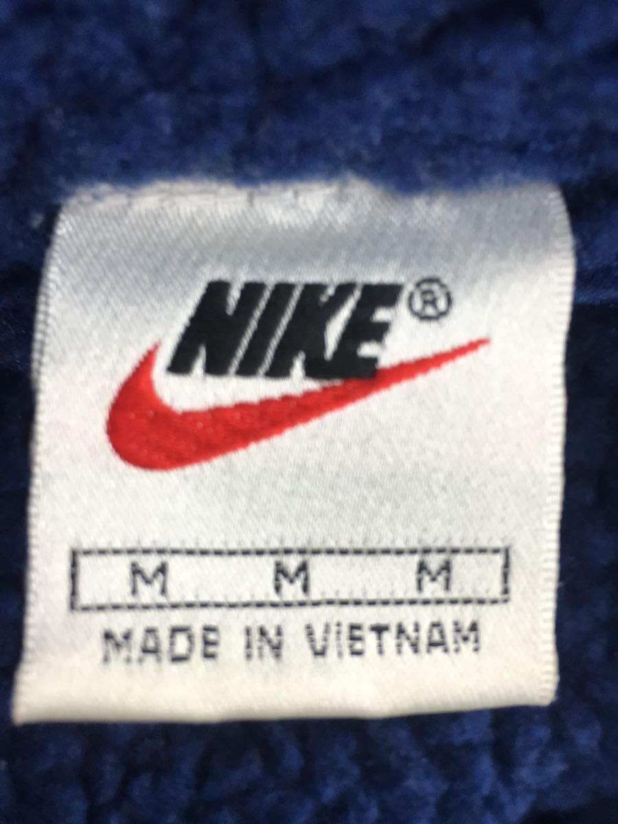 NIKE◆90s/ベンチコート/M/ナイロン/BLU/銀タグ_画像3