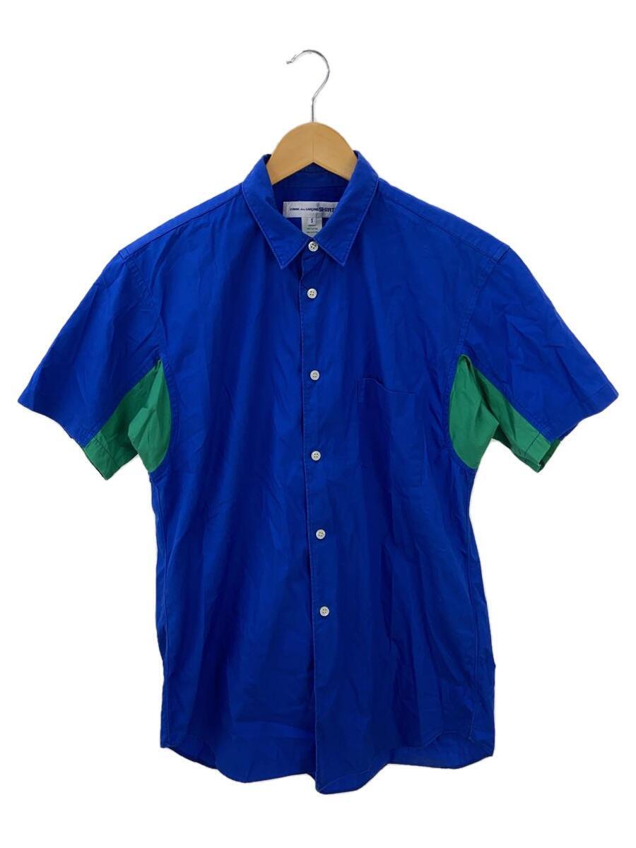 COMME des GARCONS SHIRT◆半袖シャツ/S/コットン/BLU