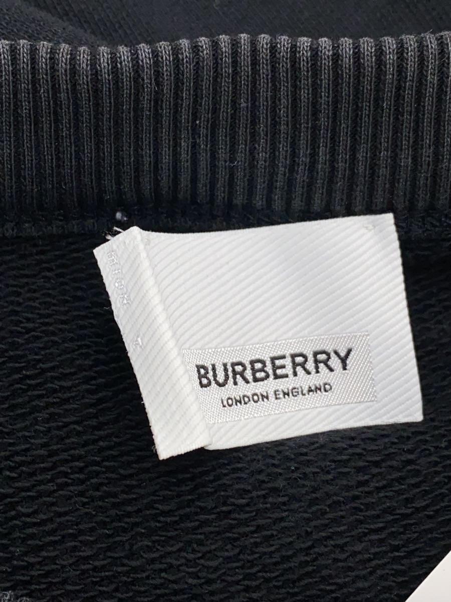 BURBERRY LONDON◆スウェット/S/コットン/BLK/無地/8011357_画像3