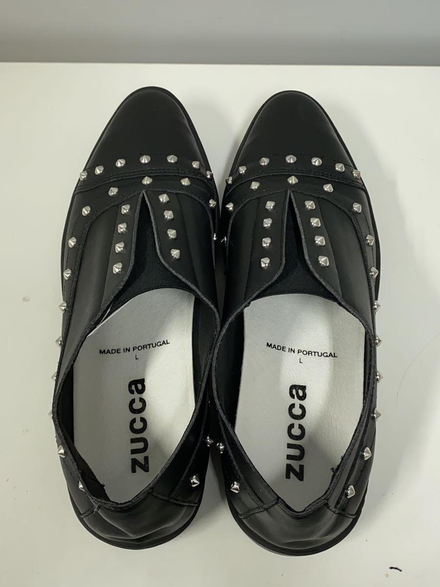 ZUCCa◆ローカットスニーカー/L/BLK/フェイクレザー_画像3