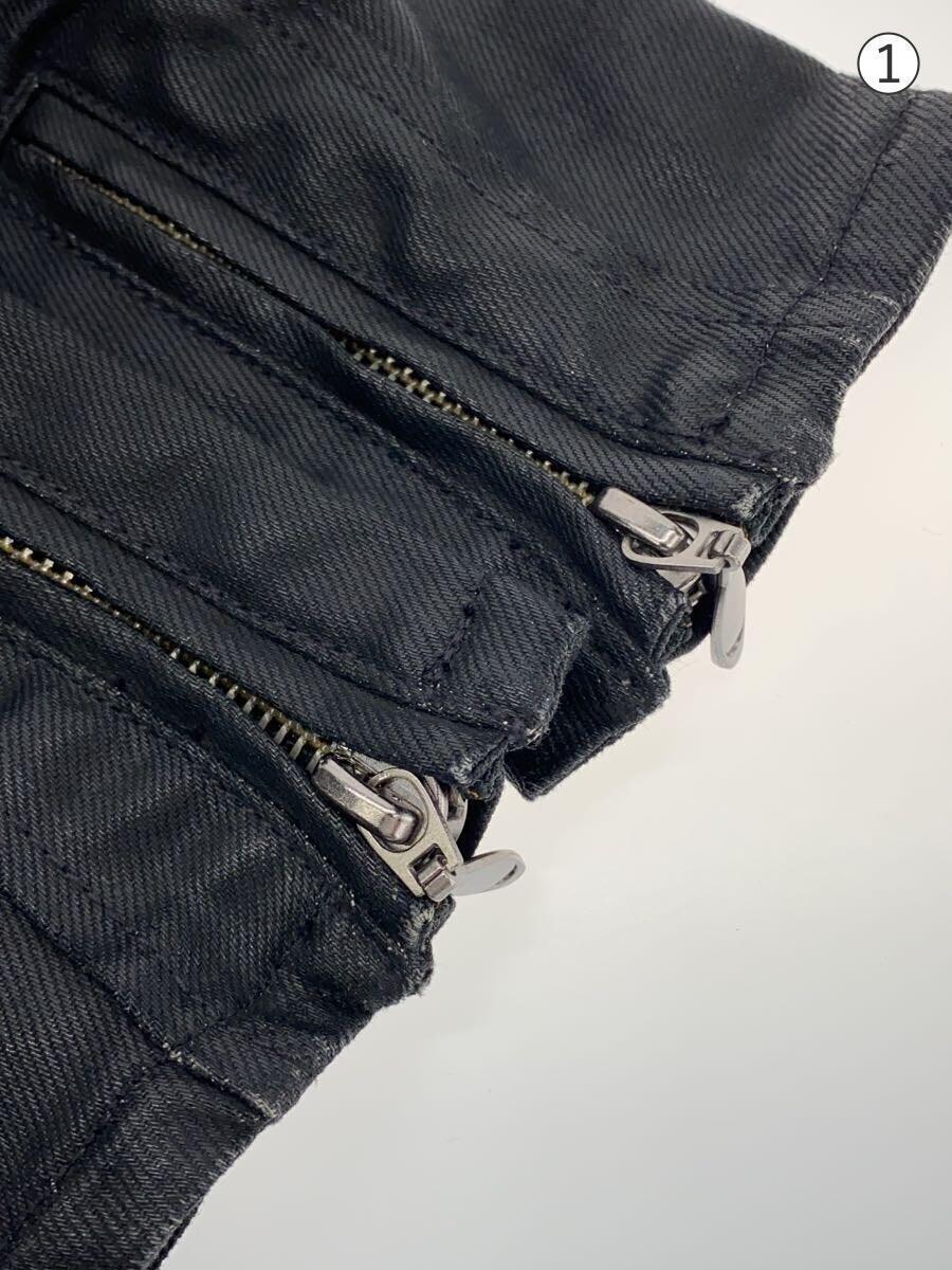 NUDIE JEANS◆ダブルライダースジャケット/XS/コットン/BLK/無地/NJ1002366_画像6