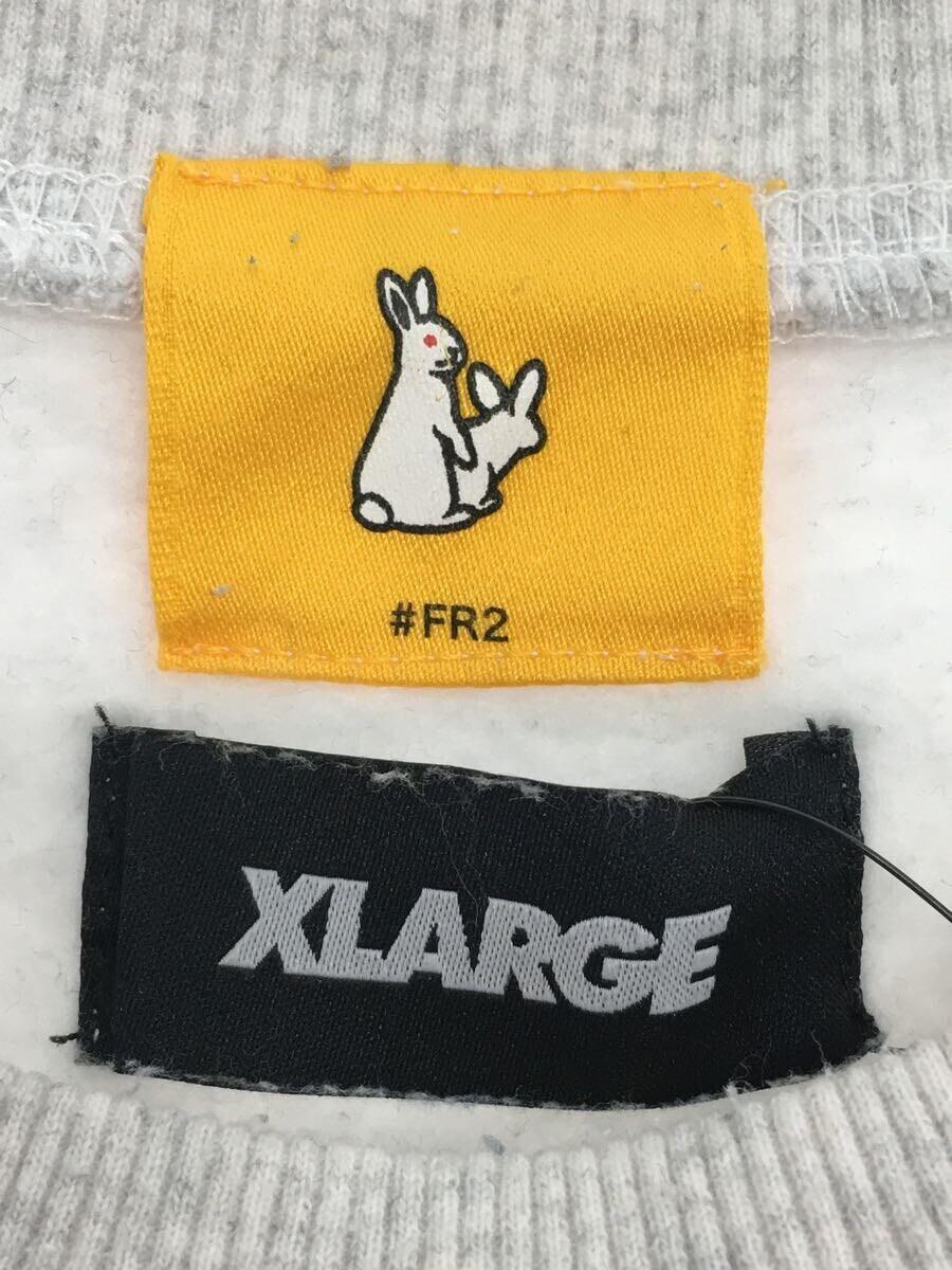 X-LARGE◆×FR2/Logo Crew Sweat/スウェット/XL/コットン/GRY/FRC1273_画像3