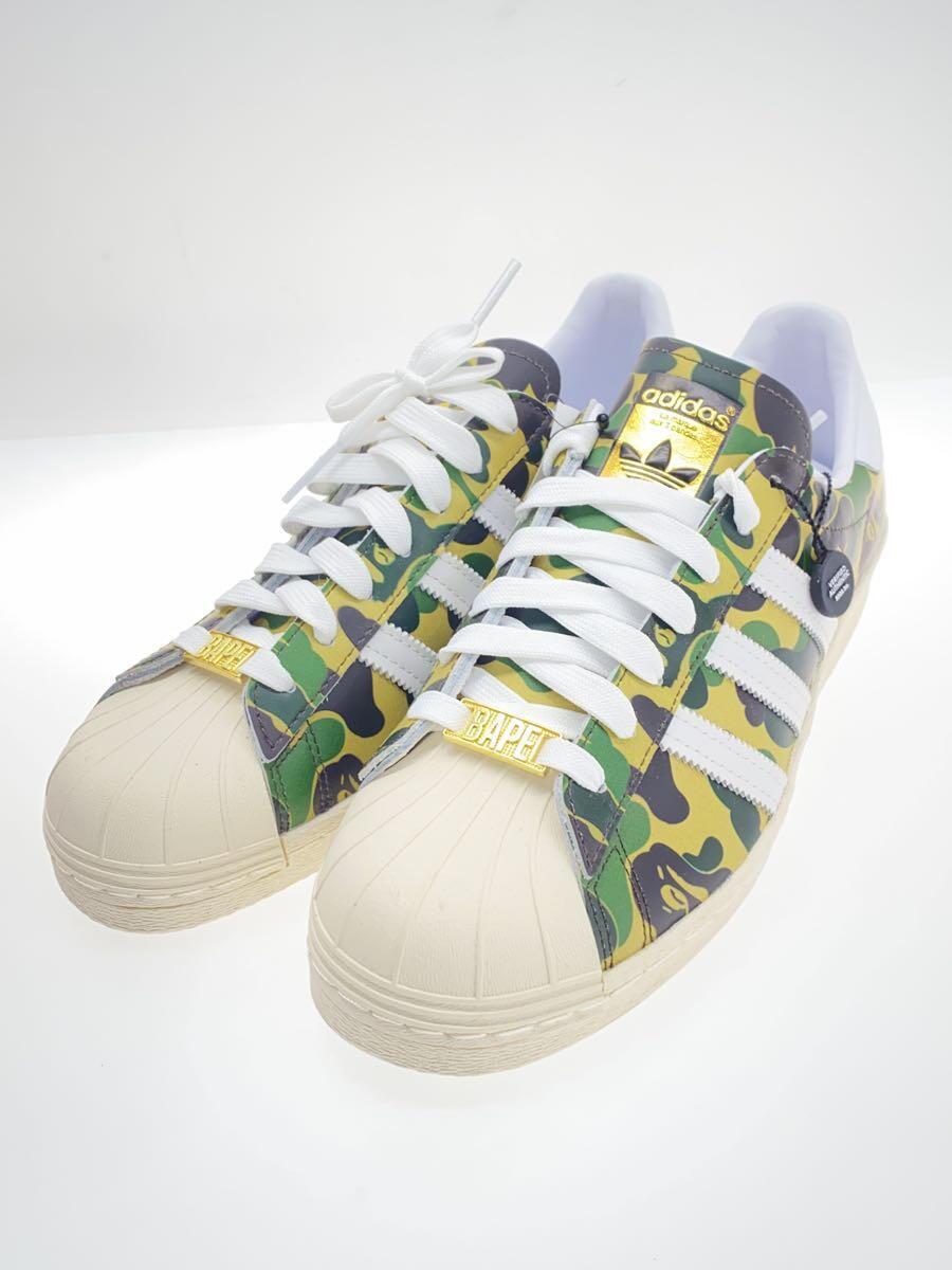 adidas◆SUPER STAR 80S BAPE_スーパースター アベイシング エイプ/27.5cm/グリーン/カモフラ