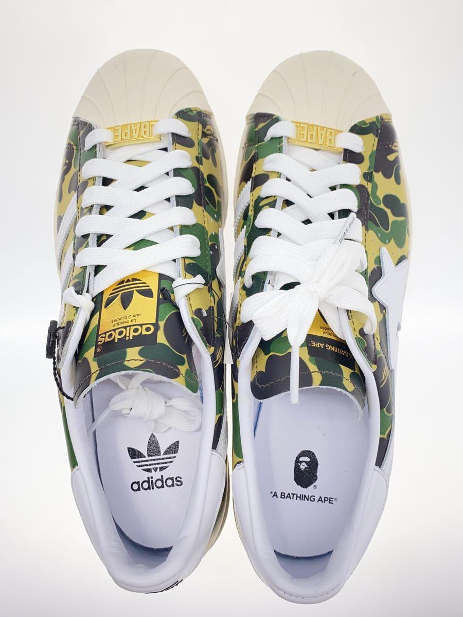 adidas◆SUPER STAR 80S BAPE_スーパースター アベイシング エイプ/27.5cm/グリーン/カモフラ