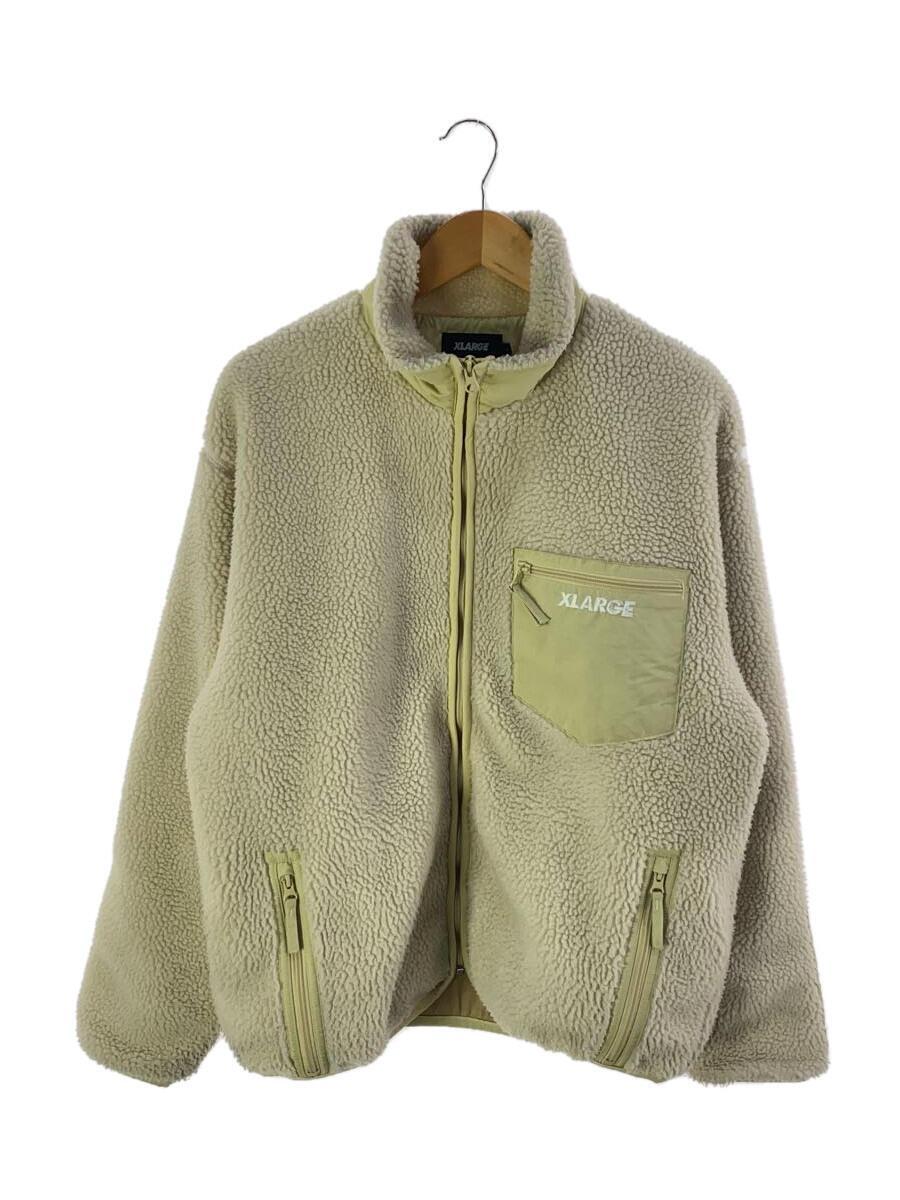 X-LARGE◆20AW/BOA FLEECE ZIP UP/フリースジャケット/L/ポリエステル/CRM/101204021004_画像1