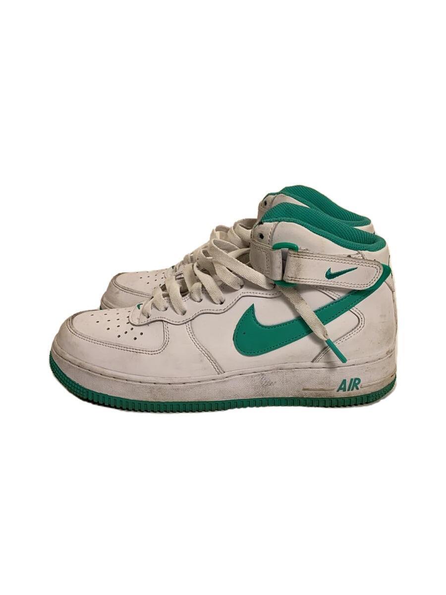 NIKE◆AIR FORCE 1 MID_エアフォース 1 ミッド/25cm/WHT/レザー_画像1