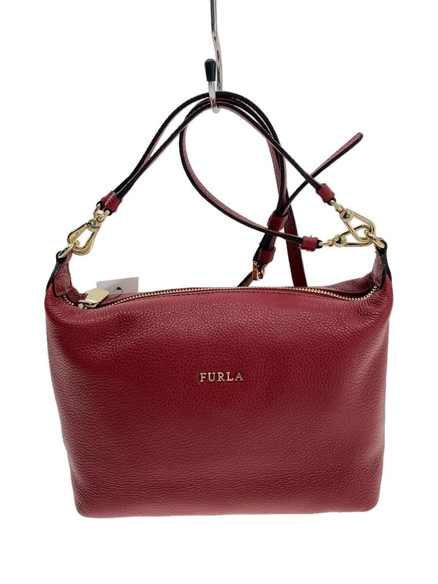 FURLA◆ショルダーバッグ/レザー/BRD/無地