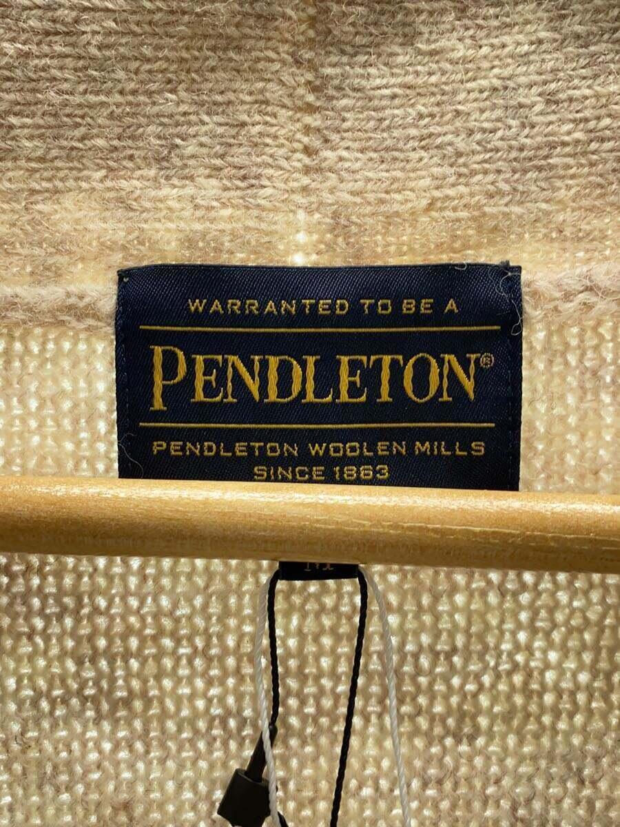 PENDLETON◆カーディガン(厚手)/M/ウール/CRM_画像3