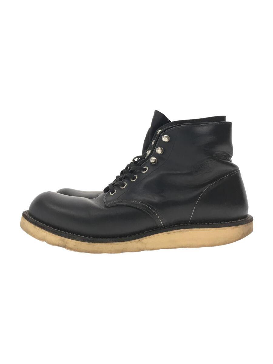 RED WING◆レースアップブーツ/US9/BLK/レザー/8165//ソール減り有り