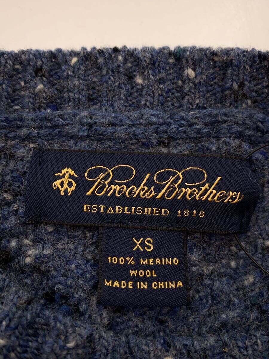 BROOKS BROTHERS◆セーター(薄手)/XS/ウール/BLU_画像3