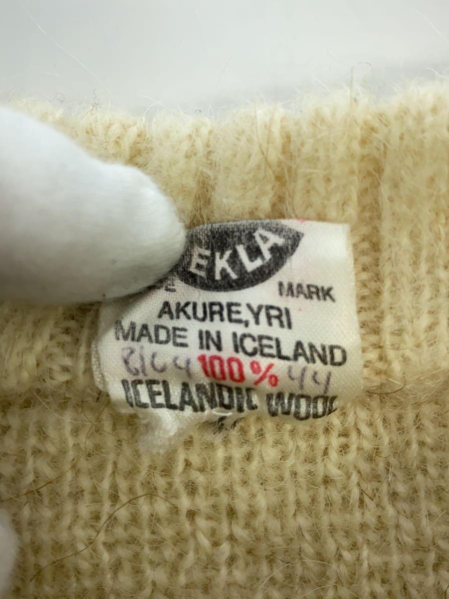 70s/KNITTING MILL/アイスランド製/ノルディックセーター(厚手)/44/ウール/BEG_画像4