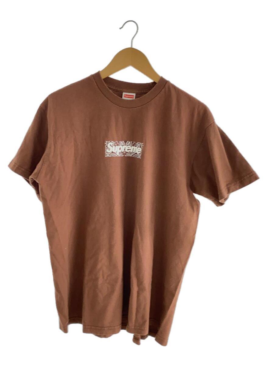 Supreme◆BANDANA BOX LOGO TEE/Tシャツ/L/コットン/BRW