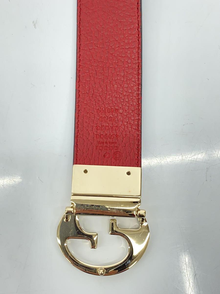 GUCCI◆ベルト/レザー/RED/無地/レディース/450000 CA02G 75・30 480199_画像6