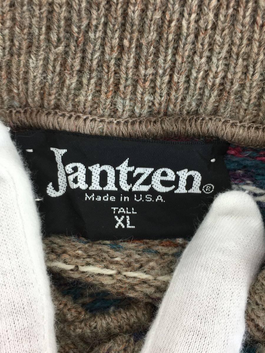 Jantzen◆セーター(厚手)/フェアアイル柄/XL/ウール/KHK_画像3