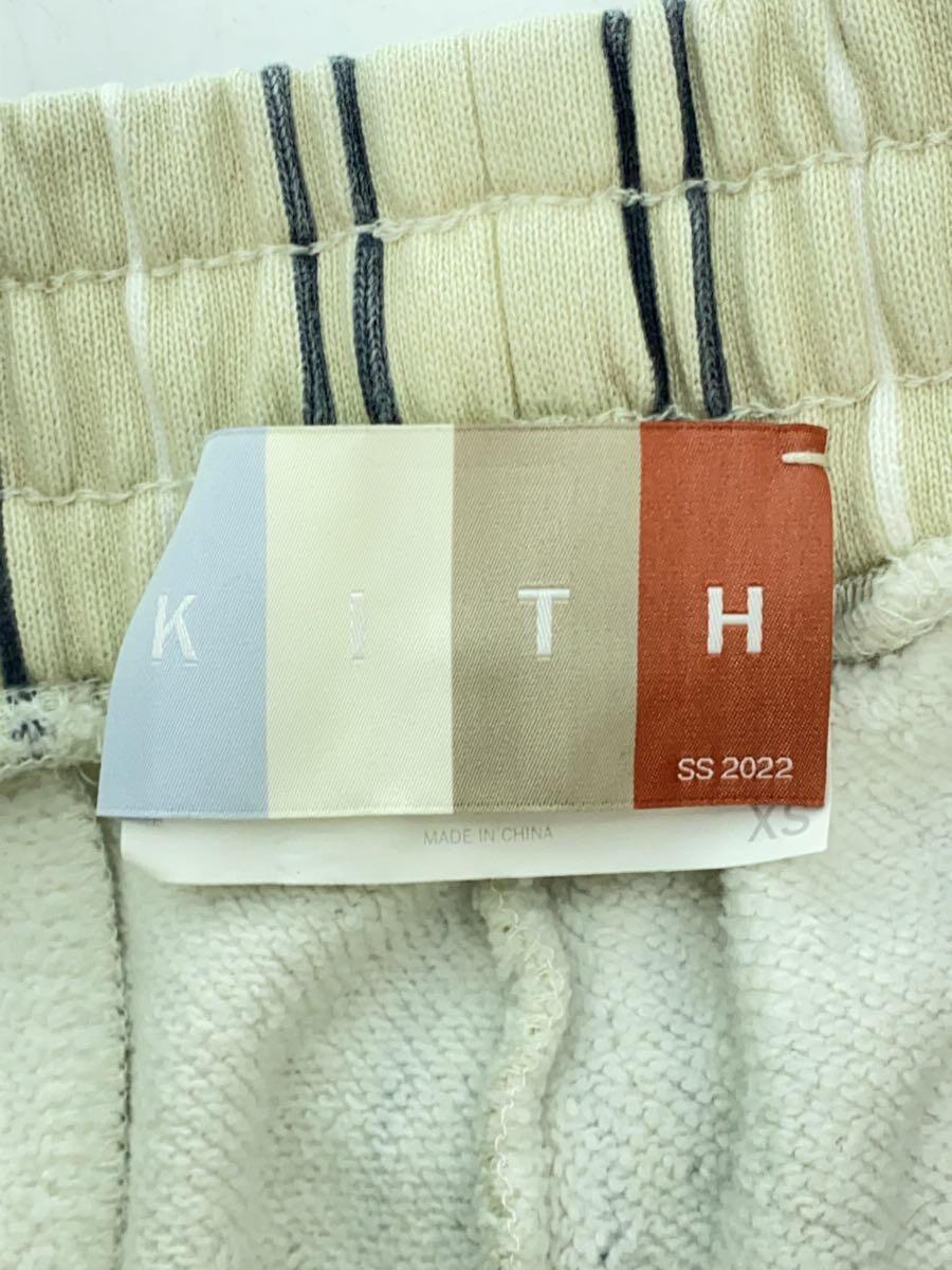 KITH◆22SS/スウェットパンツ/KITH AND KIN/ボトム/XS/コットン/BEG/ストライプ_画像4