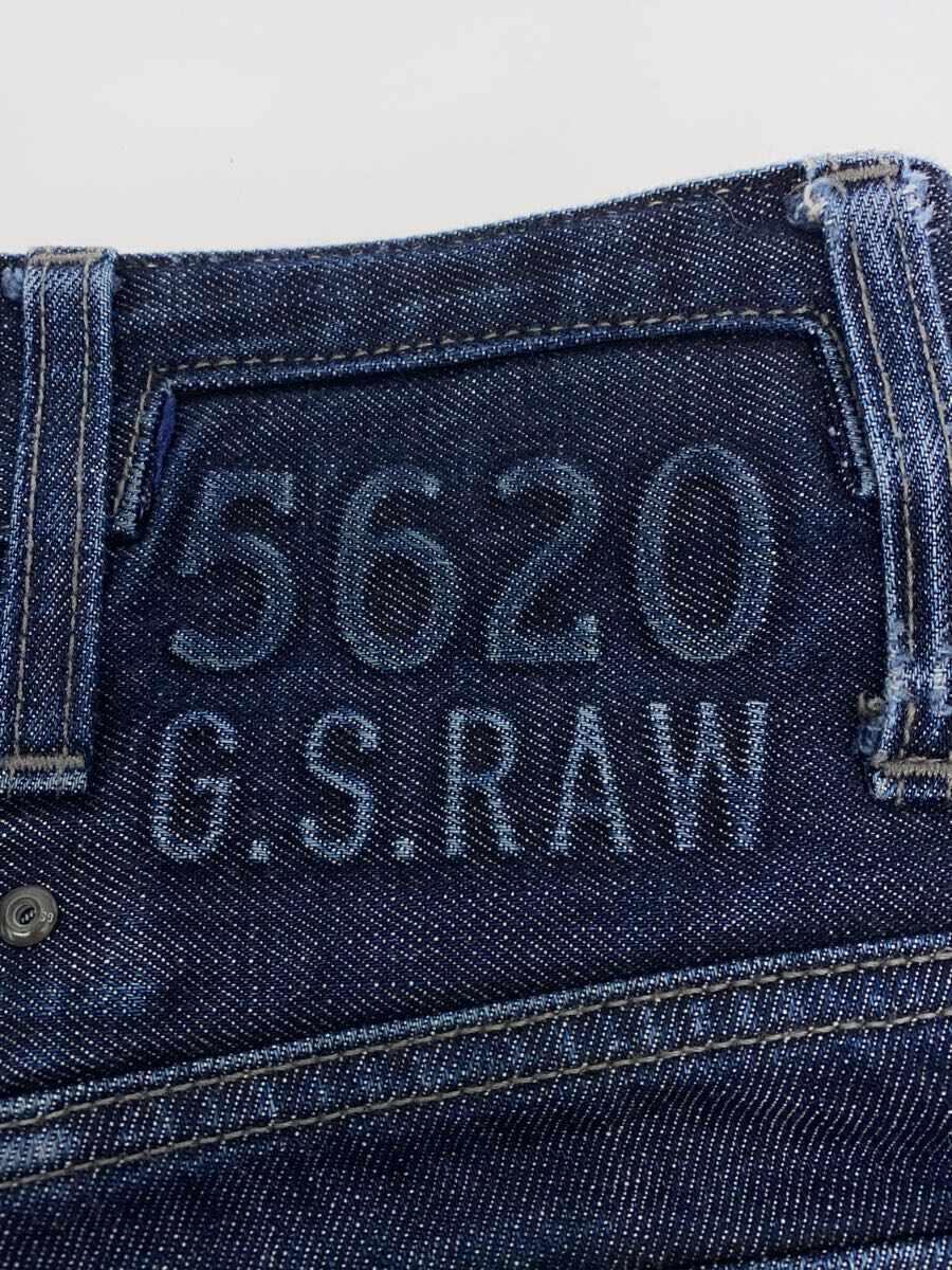 G-STAR RAW◆5620/96/刺繍/バックベルト/ボトム/32/-/BLU/無地_画像4
