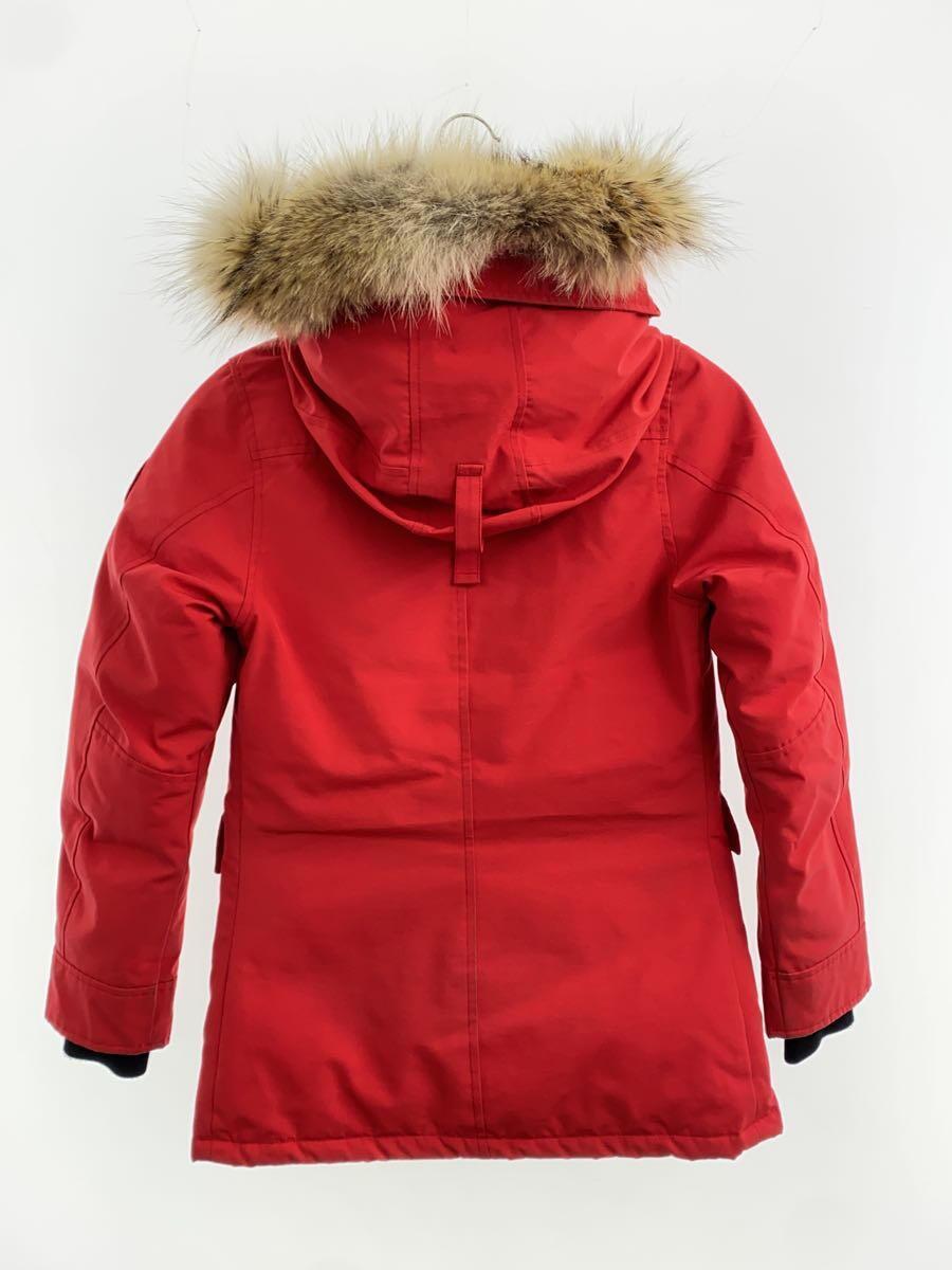 CANADA GOOSE◆ダウンジャケット/XS/ナイロン/RED/Charlotte Parka/袖口等汚れ有_画像2