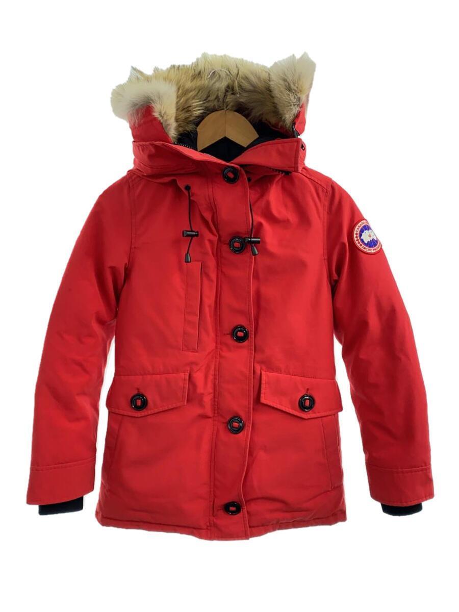 CANADA GOOSE◆ダウンジャケット/XS/ナイロン/RED/Charlotte Parka/袖口等汚れ有_画像1