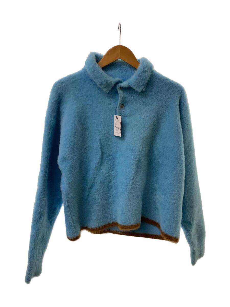 JACQUEMUS◆Le Polo Neve Polo Sweater/スウェット/XS/ポリエステル/BLU_画像1