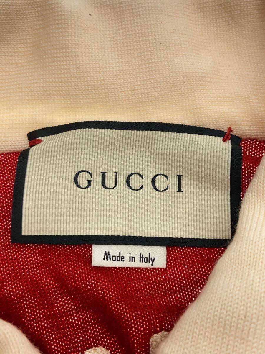 GUCCI◆ポロシャツ/M/ウール/BLU/ボーダー/495971 X9M39_画像3