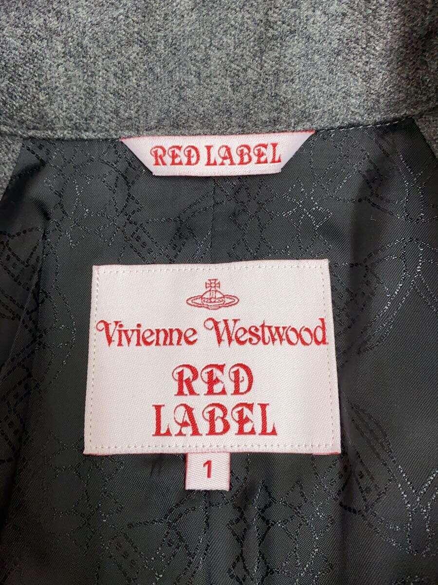 Vivienne Westwood RED LABEL◆コート/1/ウール/GRY/無地/16-01-472009/左ポケット口ほつれ有の画像3