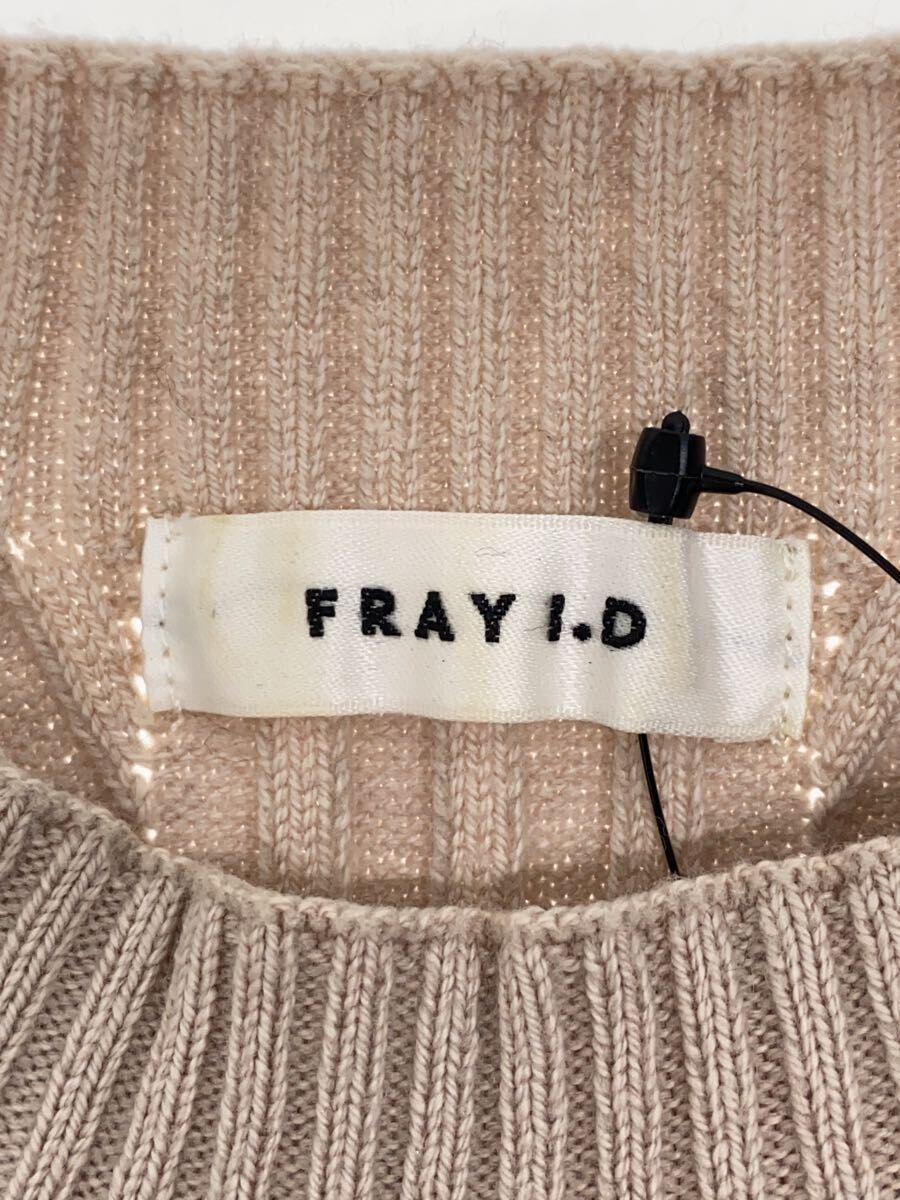 FRAY I.D◆セーター(厚手)/one/コットン/BEG/無地/ミックスリブプルオーバー/23年製_画像3