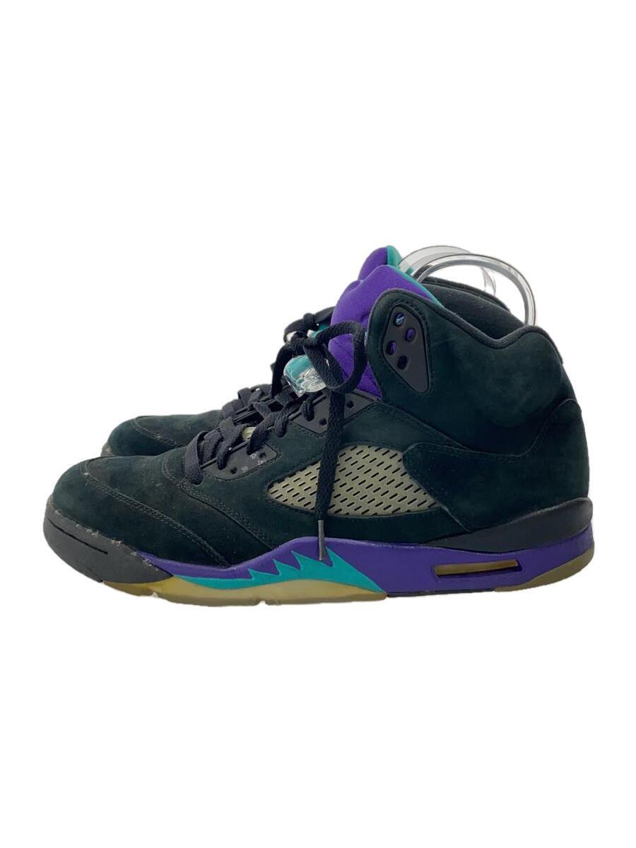 NIKE◆AIR JORDAN 5 RETRO/エアジョーダンレトロ/ブラック/136027-007/29.5cm/BLK