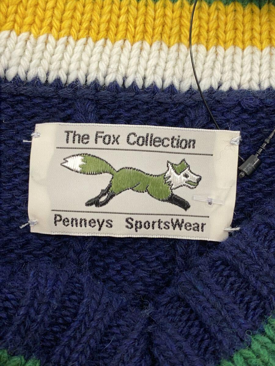 PENNEY’S◆The Fox Collection/セーター(厚手)/M/アクリル/NVY_画像3