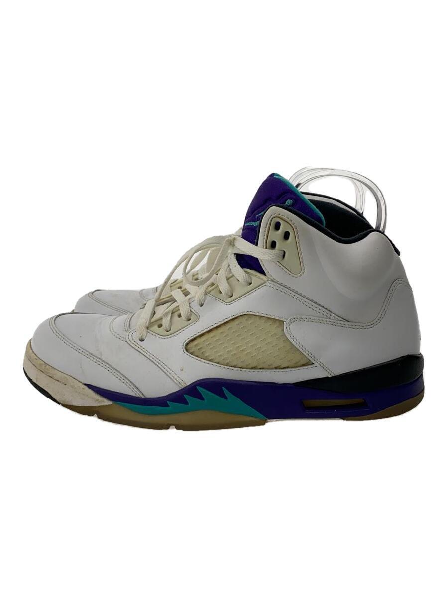 NIKE◆AIR JORDAN 5 RETRO/エアジョーダンレトロ/ホワイト/136027-108/29cm/WHT