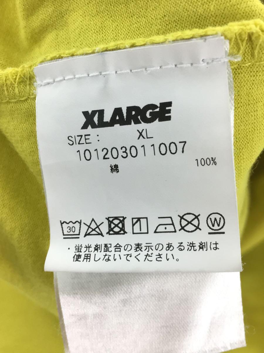 X-LARGE◆Tシャツ/XS/コットン/YLW/無地/101203011007_画像4