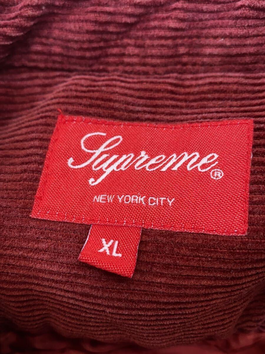 Supreme◆22AW/Quilted Corduroy Shirt/XL/コットン/RED_画像3