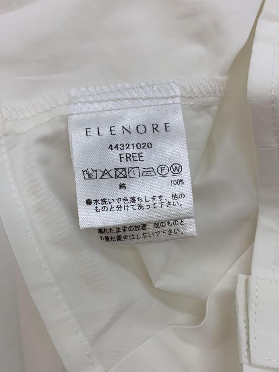 ELENORE/エレノア/Crop tuck shirts/長袖ブラウス/FREE/コットン/WHT_画像4