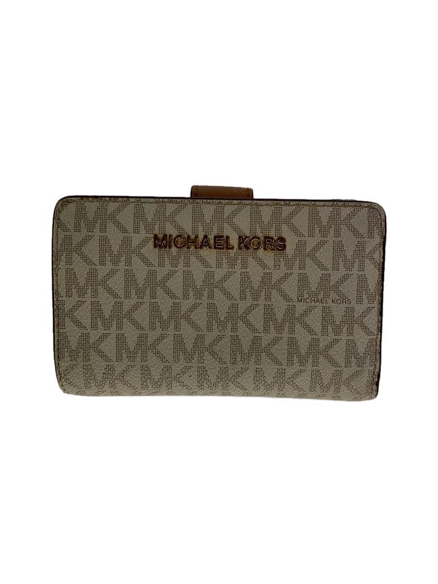 MICHAEL KORS◆2つ折り財布/-/BEG/総柄/レディース/35F8GTVF2B_画像1