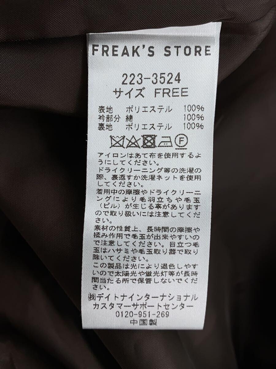 FREAK’S STORE◆トレンチコート/FREE/ポリエステル/BRW/無地/223-3524_画像4