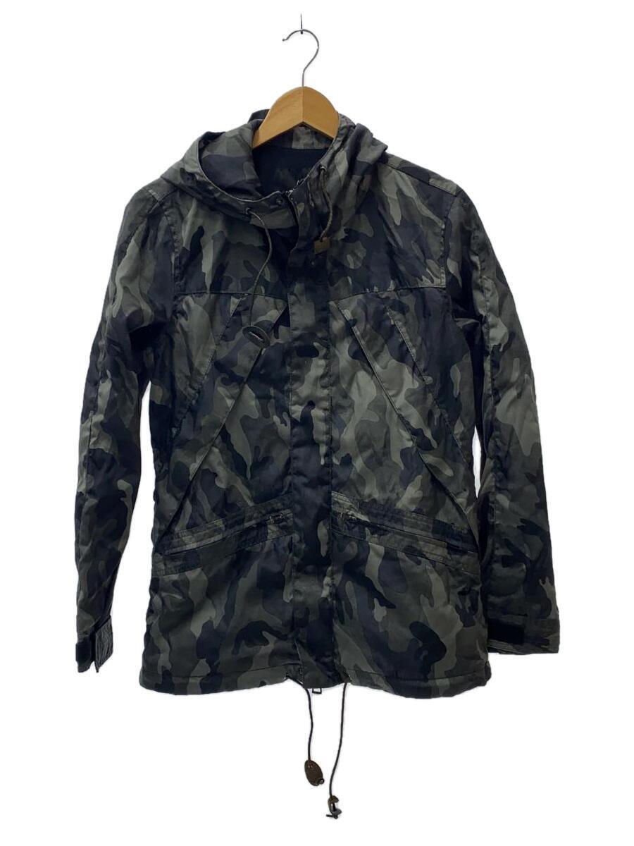 AKM◆LIMONTA-CAMO mountain parka/ジップパーカー/グレー/カモフラ_画像1