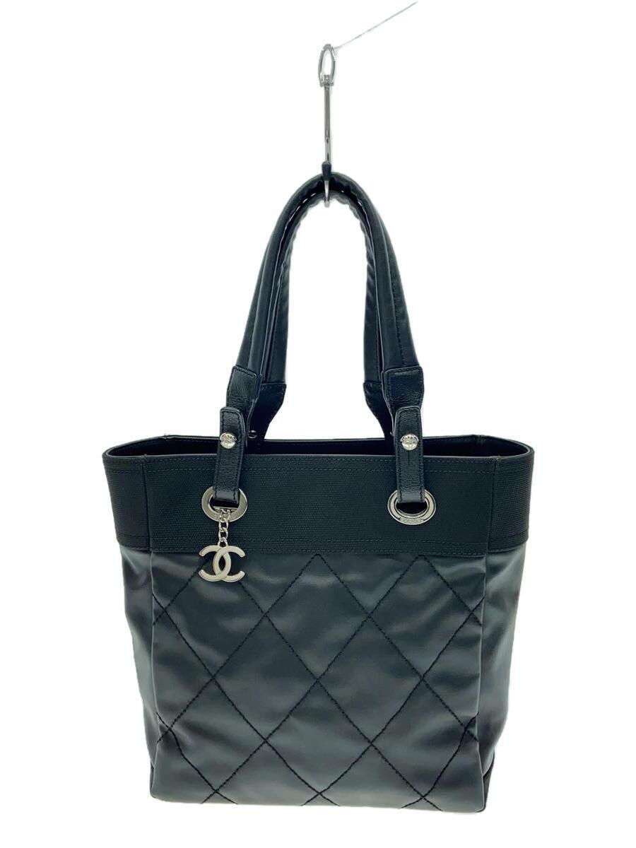 CHANEL◆トートバッグ/-/BLK/A34208