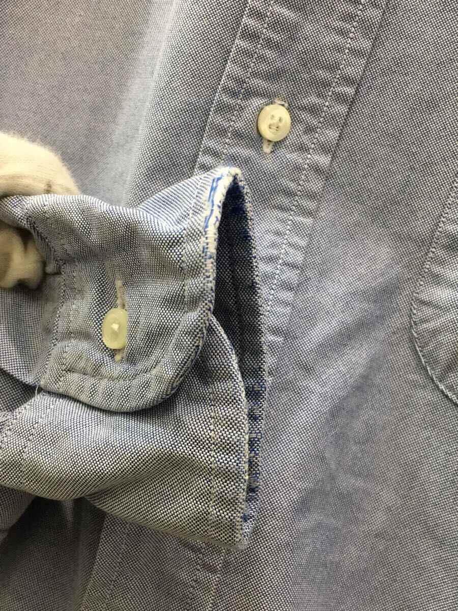 individualized shirts◆バンドカラーシャツ/長袖シャツ/14.5/コットン/BLU_画像5
