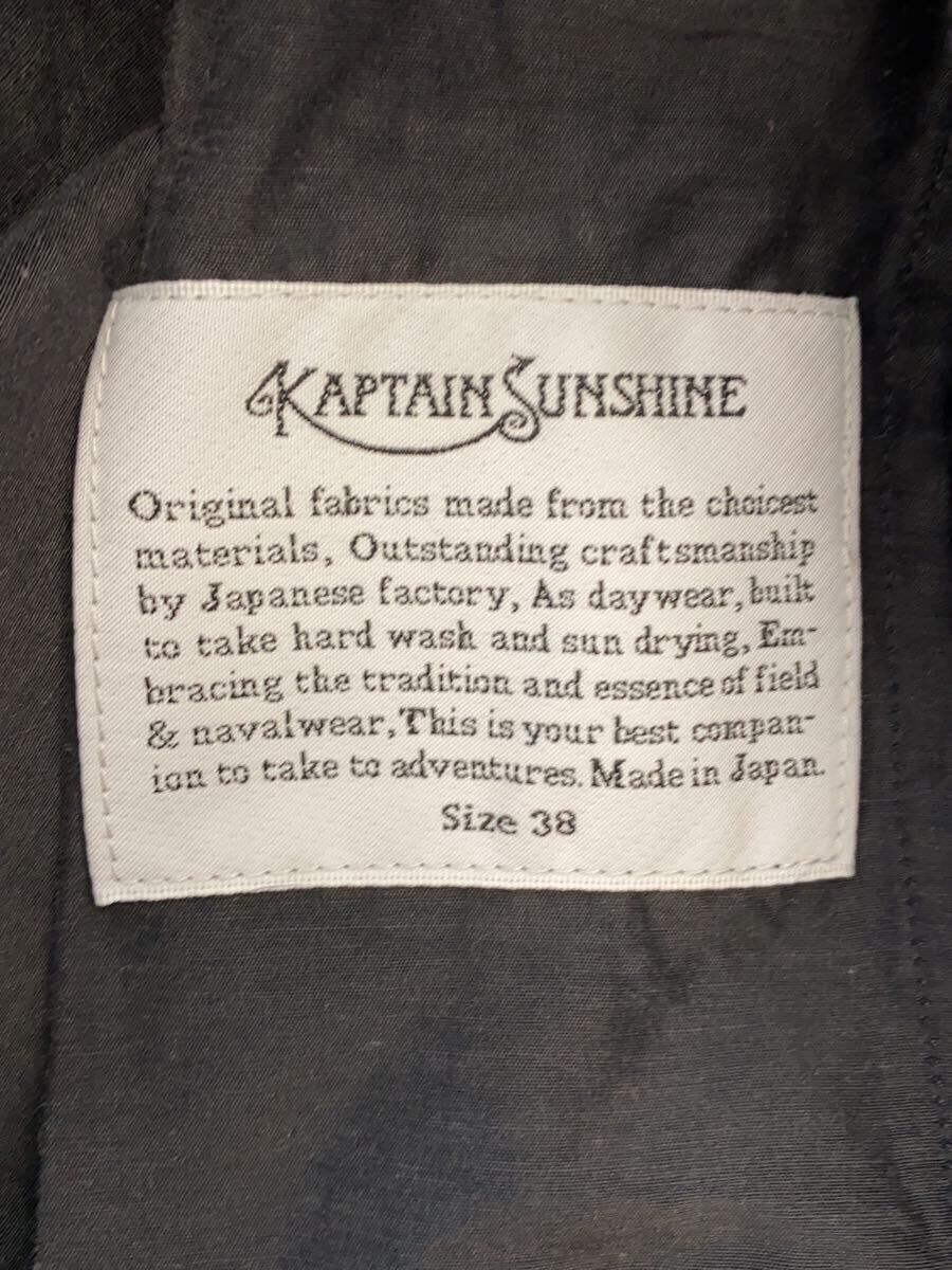 KAPTAIN SUNSHINE◆長袖シャツ/38/シルク/BLK/KS9SSH02_画像5