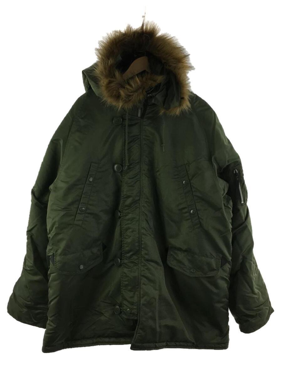 ALPHA INDUSTRIES◆フライトジャケット/3L/ナイロン/KHK/20094-8203