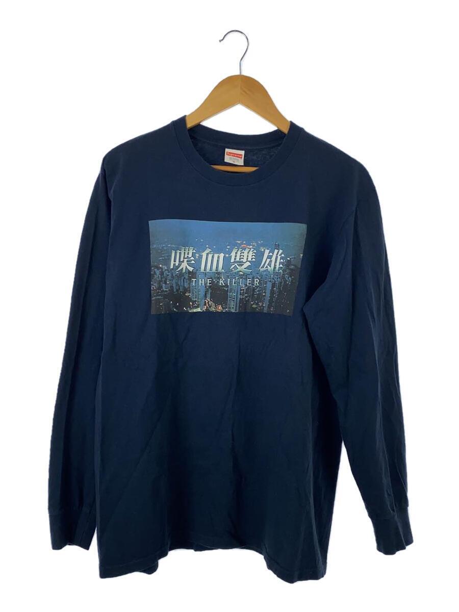 Supreme◆18AW/The Killer L/S Tee/M/コットン/NVY/色褪せ/毛玉