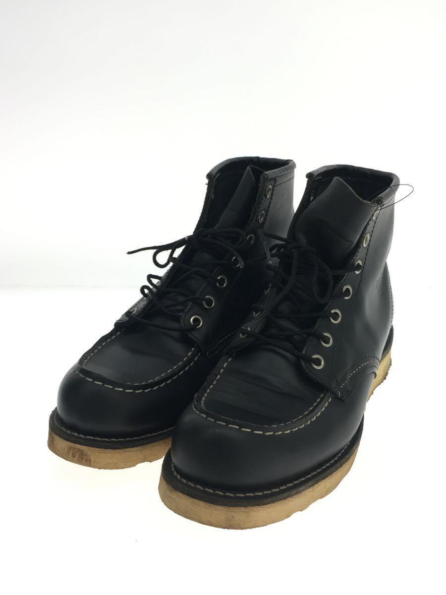 RED WING◆レースアップブーツ/US8.5/BLK/レザー/8130_画像2
