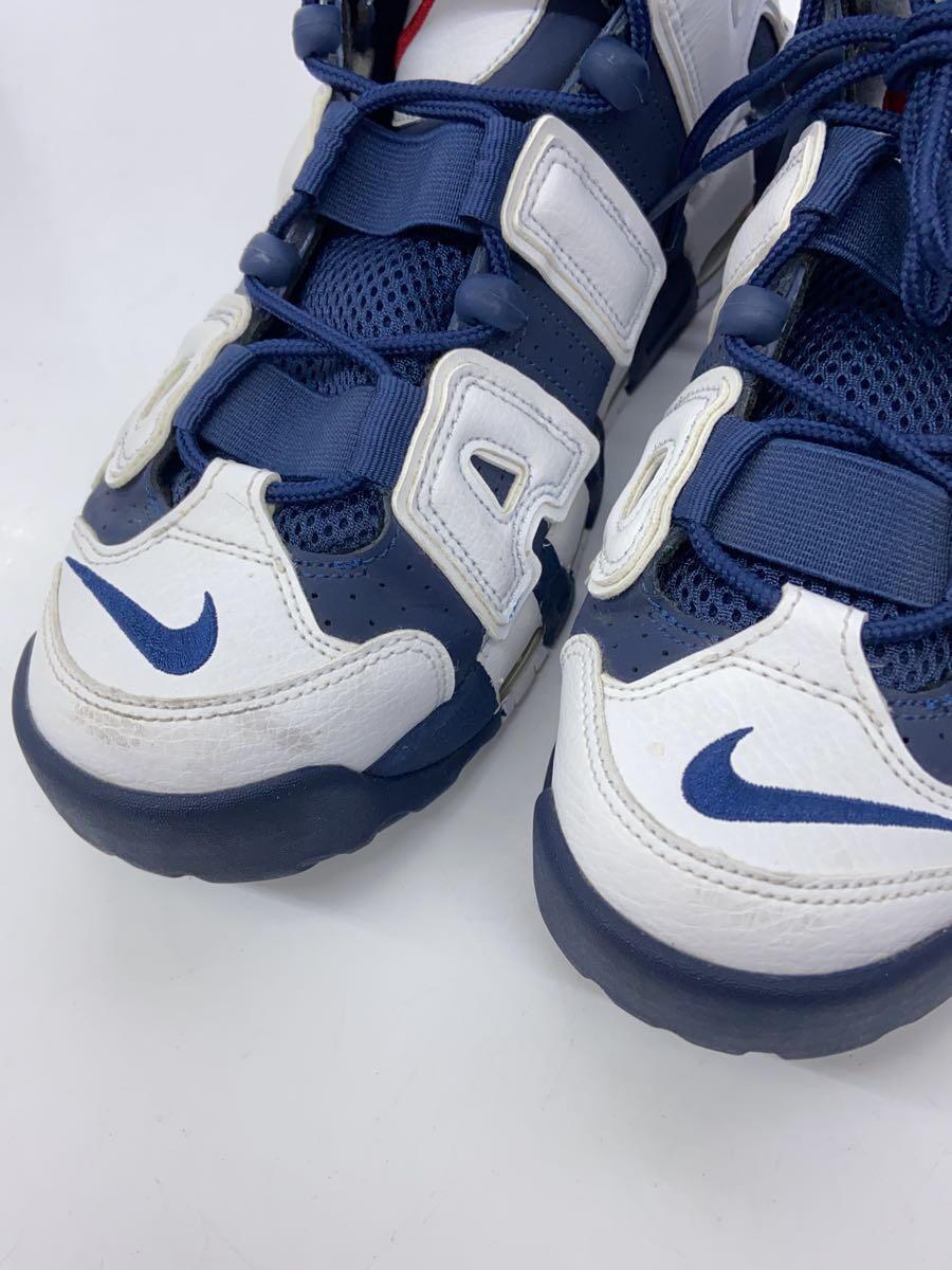 NIKE◆AIR MORE UPTEMPO/エアモアアップテンポ/ホワイト/414962-104/26cm/NVY_画像9