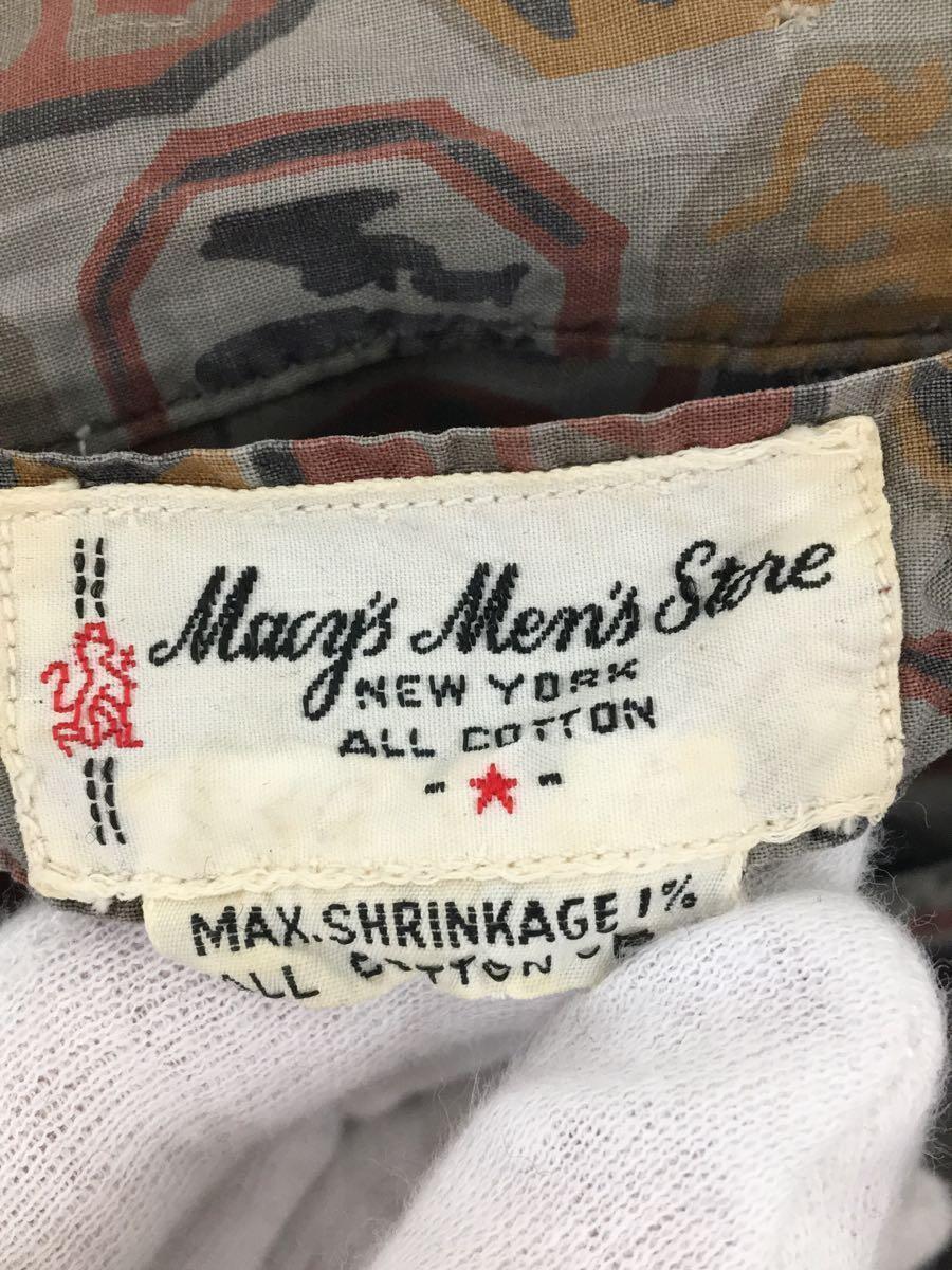 Maycys Mens Store/50s～/パジャマシャツ/コットン/GRY/総柄_画像3