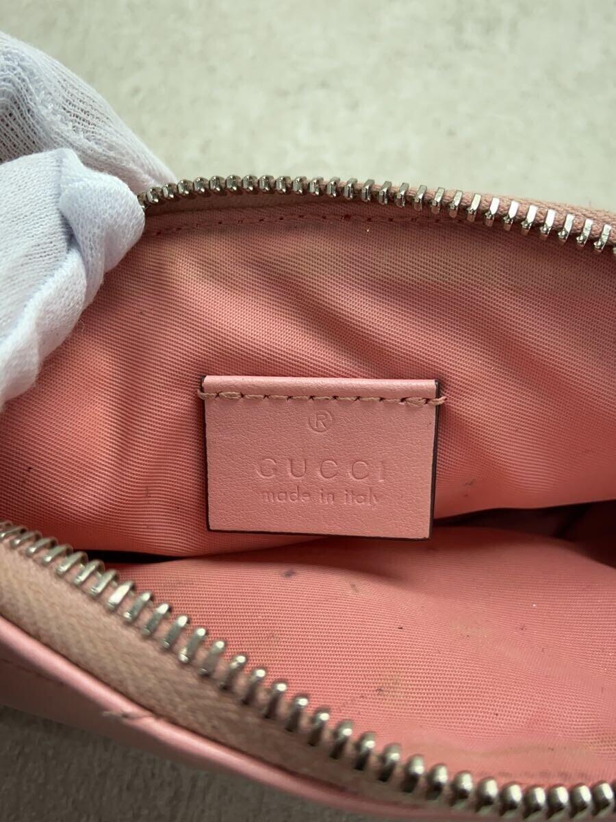 GUCCI◆コスメティックケース_GGマーモント/レザー/PNK_画像5